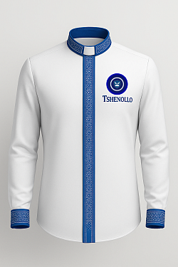 Long sleeve Priest white shirt logo 1