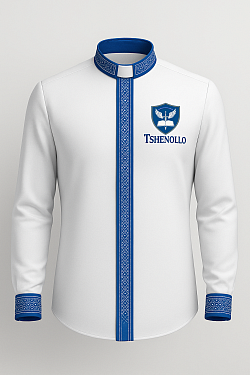 Long sleeve Priest white shirt logo 2