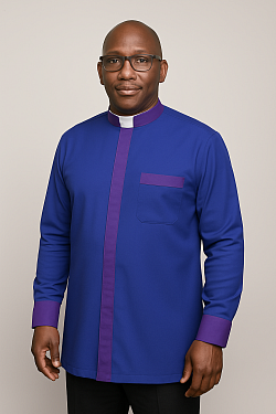 Royal blue /purple Bishops Shirt