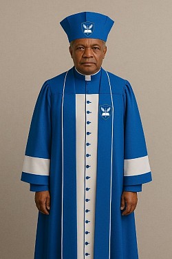 Bishops Royal Blue and white robes